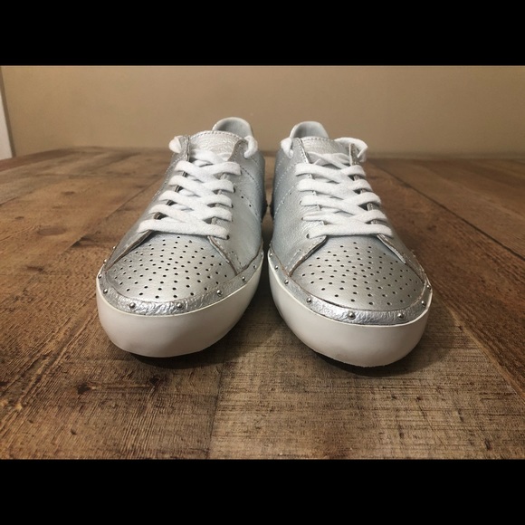 REBECCA MINKOFF  Leather Silver Fashion Shoes 7.5 - Picture 2 of 10
